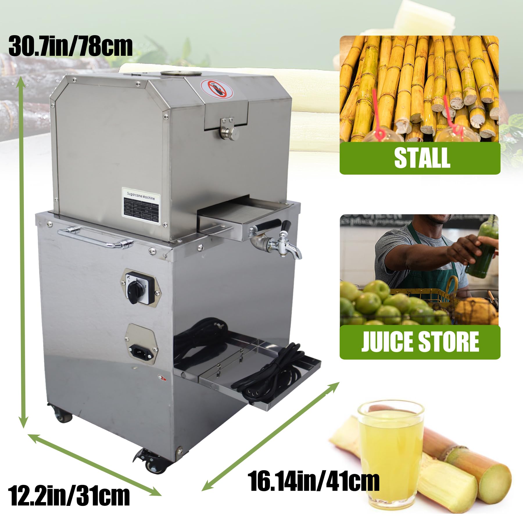 Amazon.com: TECHTONGDA Premium Stainless Steel Sugar Cane Juicer